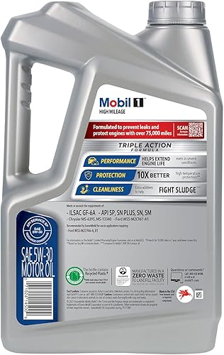 Miniatura 67 de Mobil 1 - Aceite sintético High Mileage 10W-40 para motor, 5 cuartos de galón