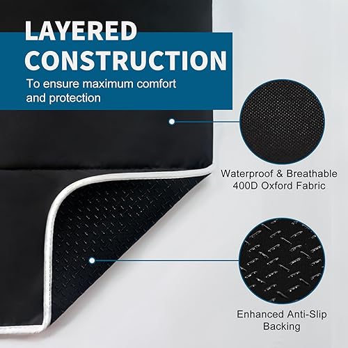 Miniatura 4 de KODOKU Fundas de asiento, protector de asiento delantero impermeable con bolsillo de almacenamiento, para gimnasio, entrenamiento, correr, natación,