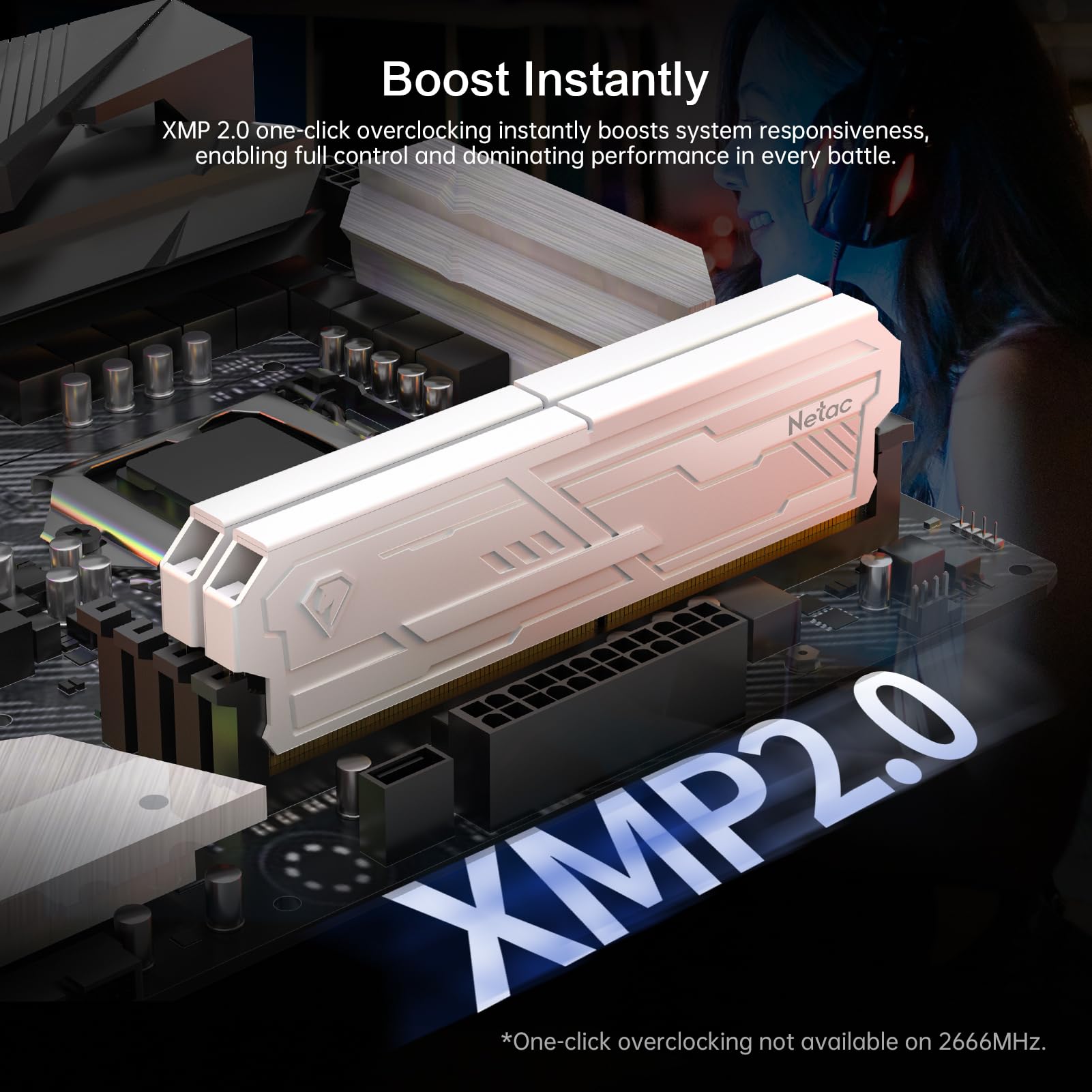 Netac DDR4 DRAM 32GB Kit16GBx2 C16 3200MHz XMP 2.0 Dual Channel