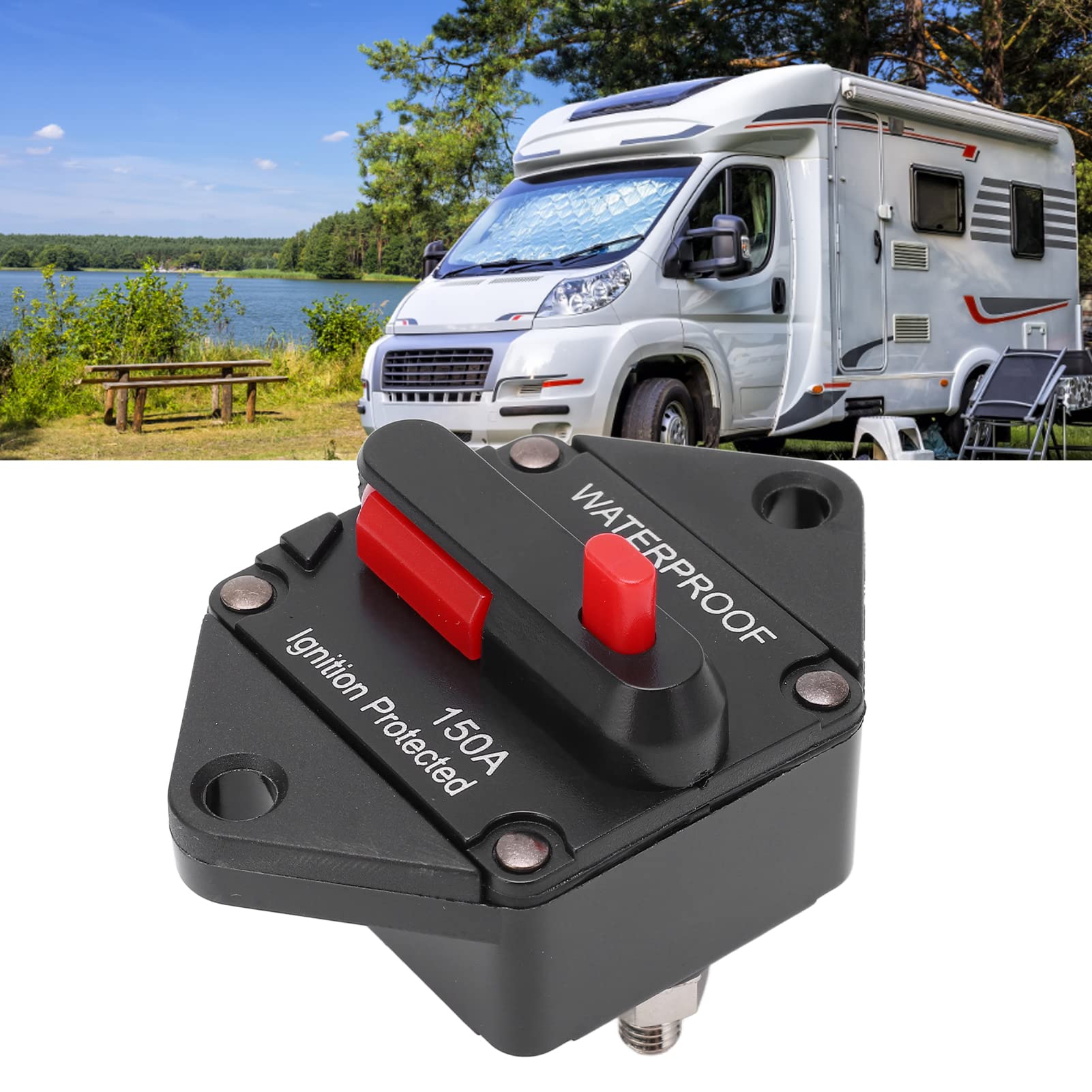 DC 32V Interruttore Automatico con Ripristino Manuale, Interruttore Termico Impermeabile 20-200A Fusibile Inverter per Auto Marine Boat Truck Bus RV ATV(150A)