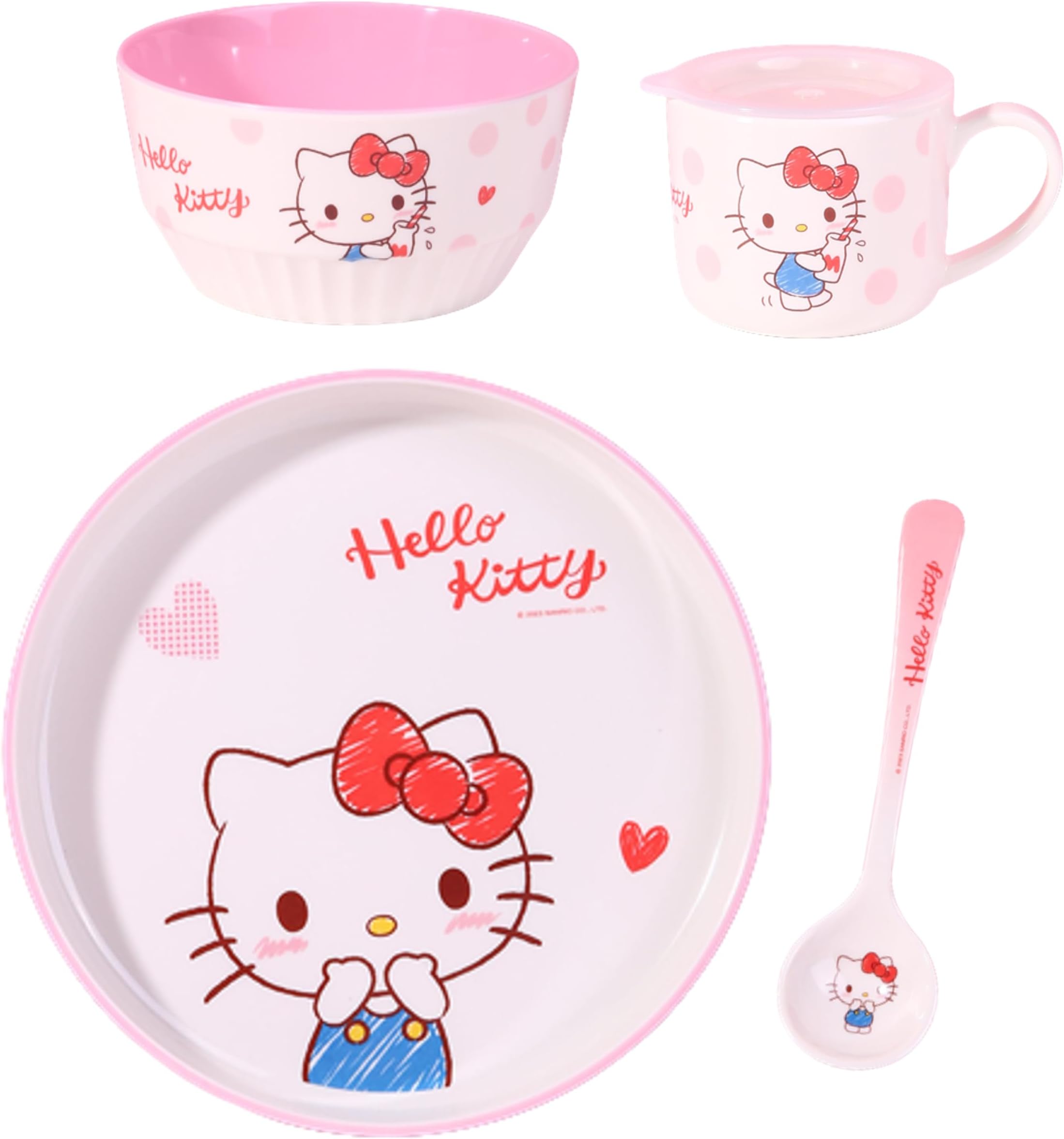 Amazon.com: Corelle Vitrelle Hello Kitty 12-PC Dinnerware Set, Service ...