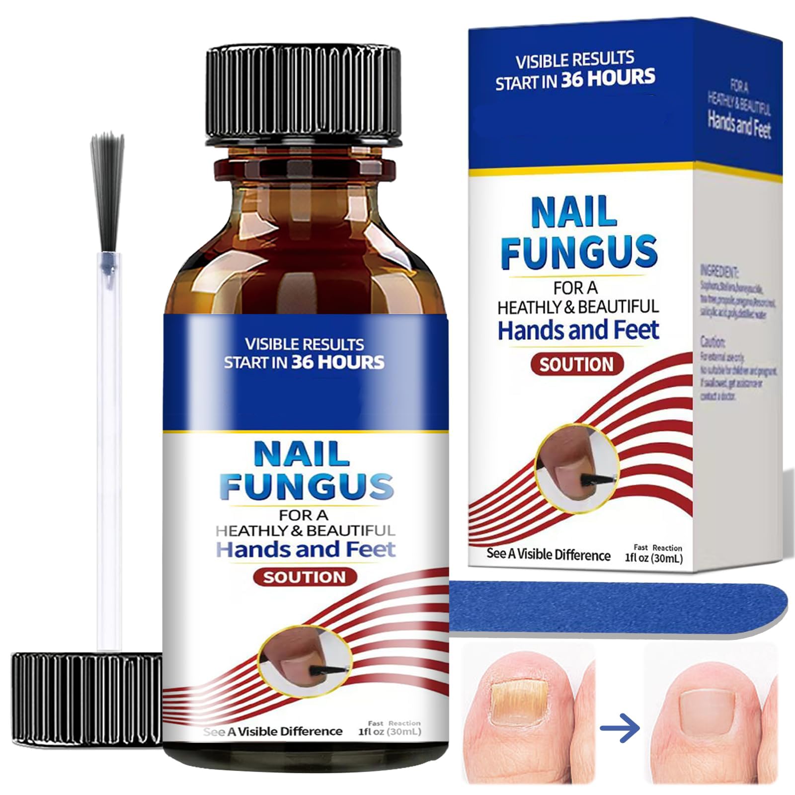 TERRIFI 30ml Advanced Nail Fungus Treatment - Rapid Relief for Toenails & Fingernails, Restores & Protects Thick, Cracked & Discolored Nails