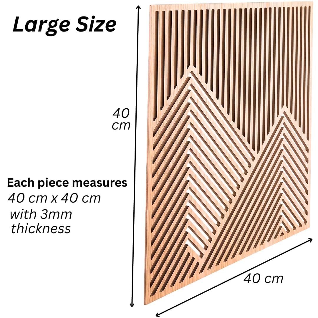 SKYVILLA Wooden Extra Large Wall Panels for Wall Decor | Laser Cut Wooden Wall Hanging for Interior Decoration | Wall Art for Living Room Bedroom and Office Decoration | Modern Home Decor Accent 3