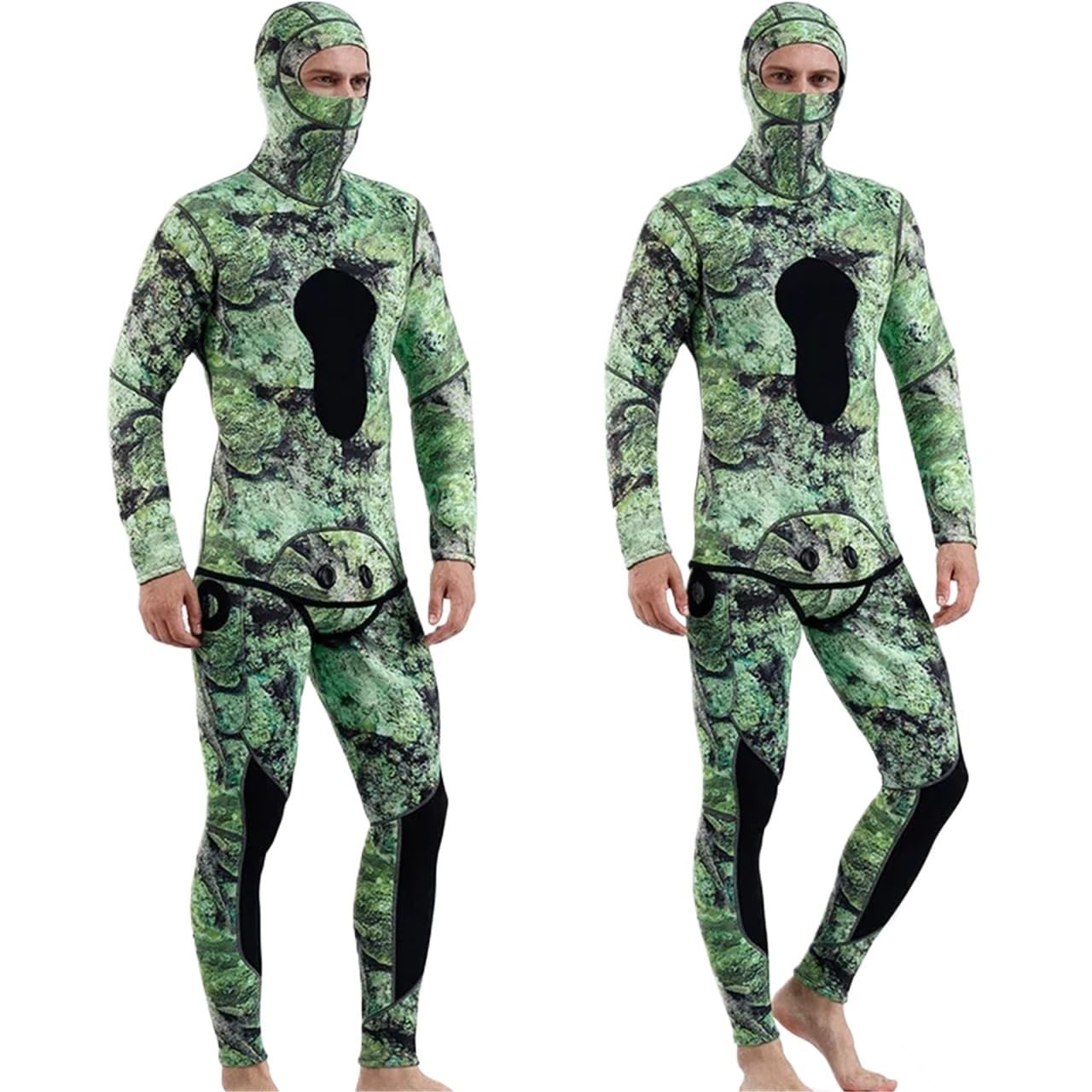 Tuta da Immersione in Neoprene Muta Mimetica da 3,0 mm Set 2 Pezzi for Pesca Subacquea e