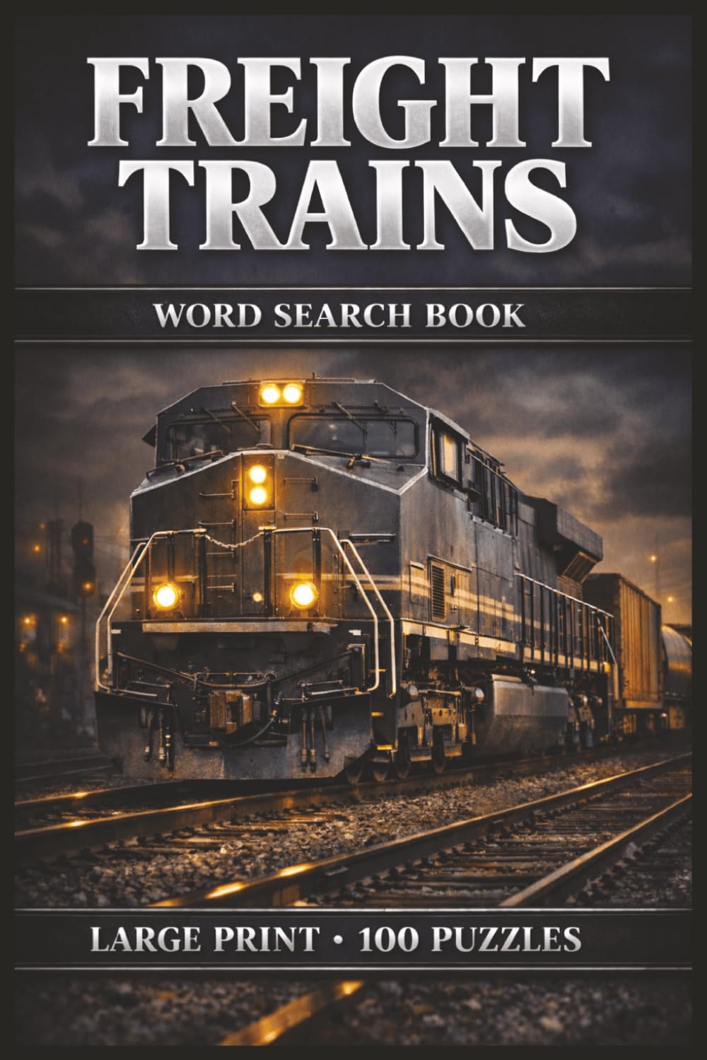 Freight Trains Word Search Book: Large Print Book with 100 Puzzles and 2000 Unique Words on Diesel Locomotives, Freight Cars, and N Scale Trains