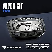 Vista 2 de Trail Tech 752-115 Kit de medidor de tacómetro digital de vapor, 1984-2015 Honda Yamaha TRX TW Raptor Wolverine