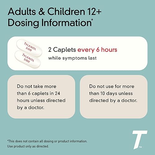 Miniatura 4 de Tylenol Cápsulas para aliviar el dolor y reducir la fiebre extra fuertes, 500 mg de acetaminofén, pastillas para aliviar el dolor de cabeza, dolor