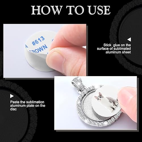 Miniatura 4 de Fumete Juego de 24 bandejas de bisel de diamantes de imitación de sublimación, incluye 6 bandejas redondas de bisel de diamantes de imitación de