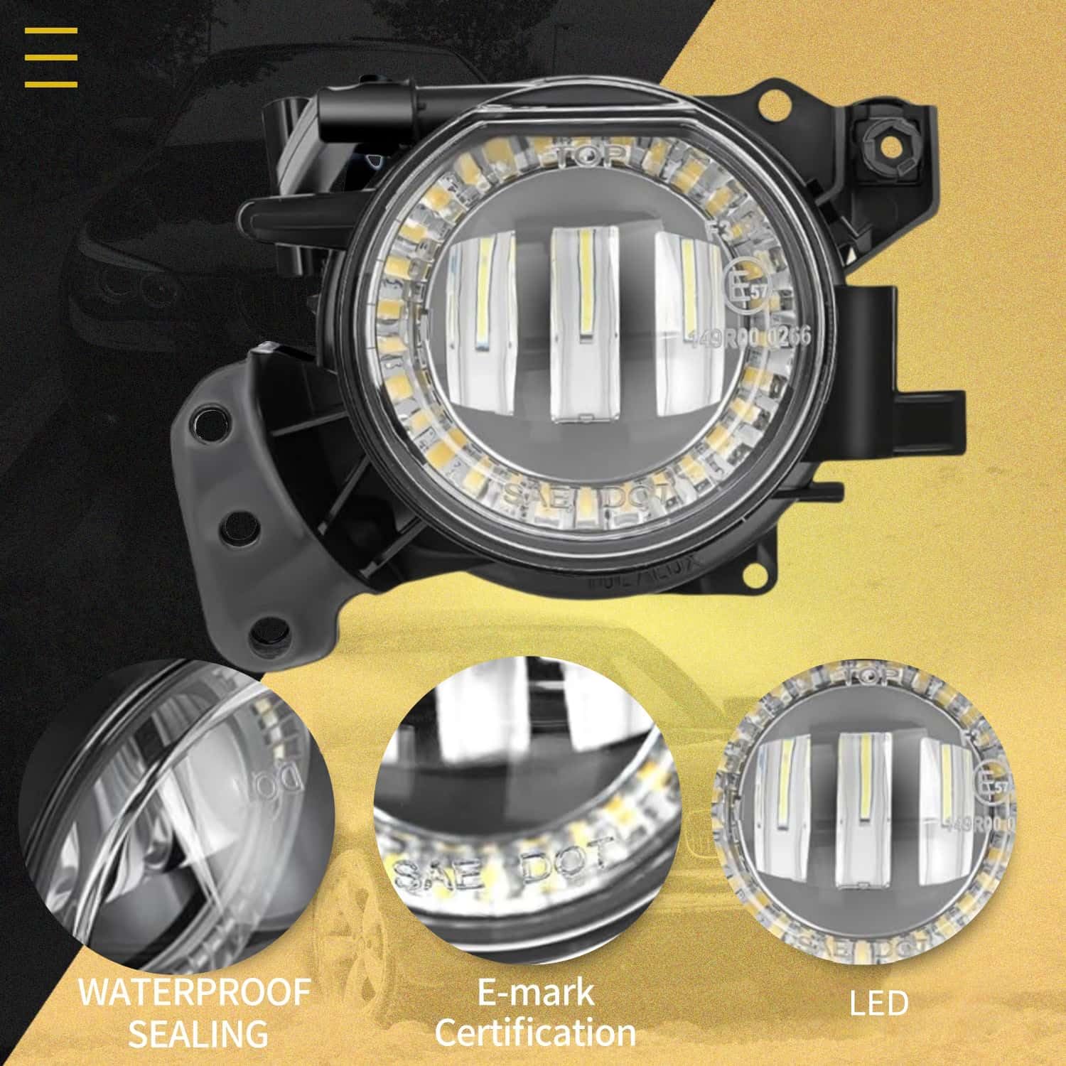 LED Nebelscheinwerfer passt für BMW e60 nebelscheinwerfer 5 Series (E60/E61) 2003-2010 For M-package bumper Ein Paar Nebelscheinwerfer Transparent Linse
