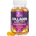 Collagen Gummies with 2500mcg Biotin, Vitamin C & Zinc - Hydrolyzed Collagen Peptide Type 1 & 3 Supplement - Advanced Hair, Skin & Nail Growth Support for Women & Men, Gluten Free, Non-GMO - 120 Count