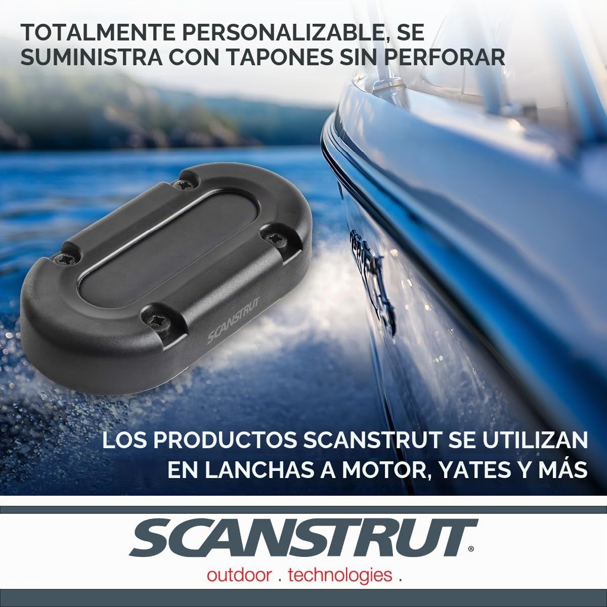 Scanstrut DS-MULTI-P-BLK - Prensaestopas impermeable para múltiples cables de hasta 15 mm, sello IP68 para múltiples enrutamientos de cables de hasta 15 mm, ideal para electrónica marina, paneles