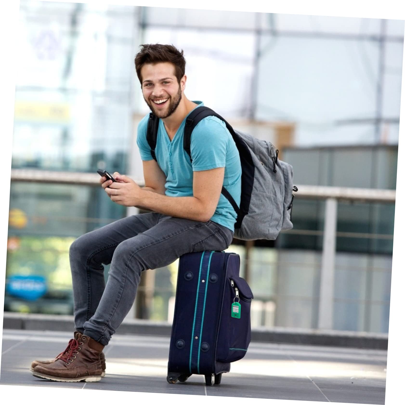HOMSFOU 4 Set Targhette Identificative Per Chiavi E Bagagli Portachiavi Etichette Con Divisori Per Hotel Uffici E Luggage 50 Pezzi*4