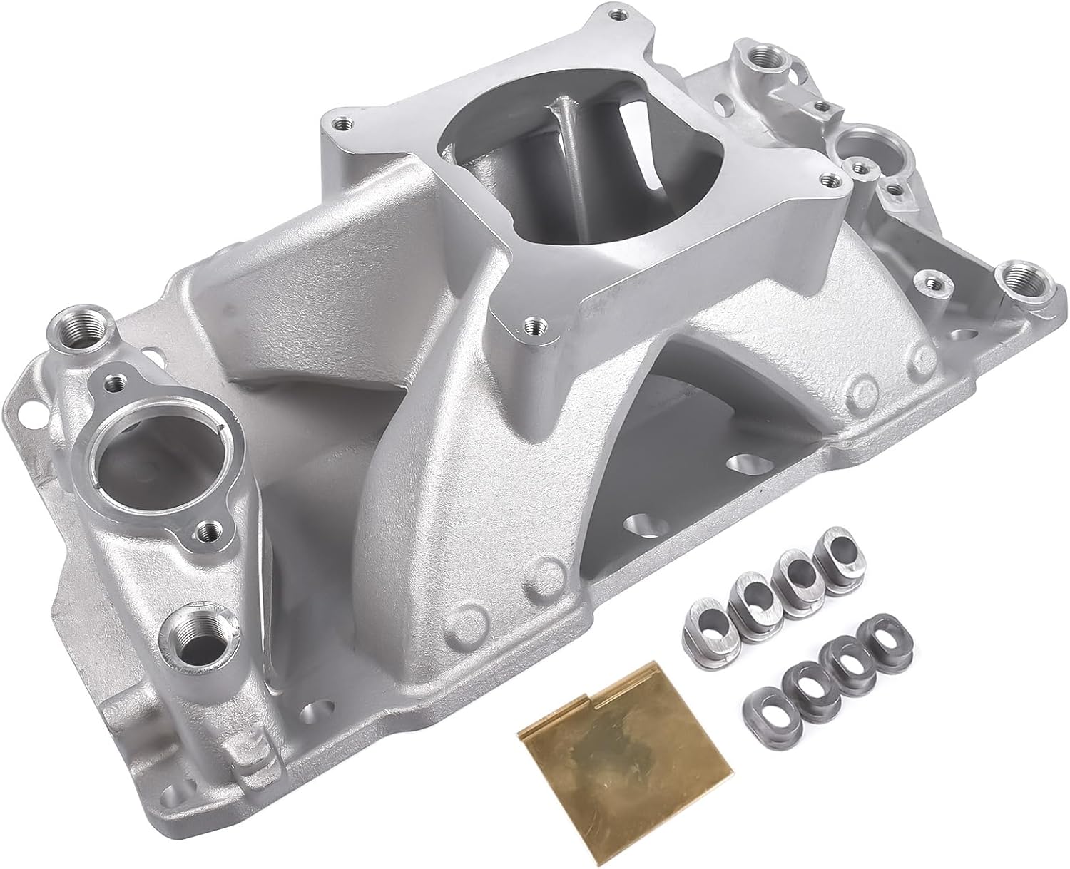 GELUOXI 52031 Single Plane Aluminum Intake Manifold Replacement for Chevy SBC 350 400 3000-7500RPM Chevy GMC Buick Cadillac Olds Pontiac 1957-1995