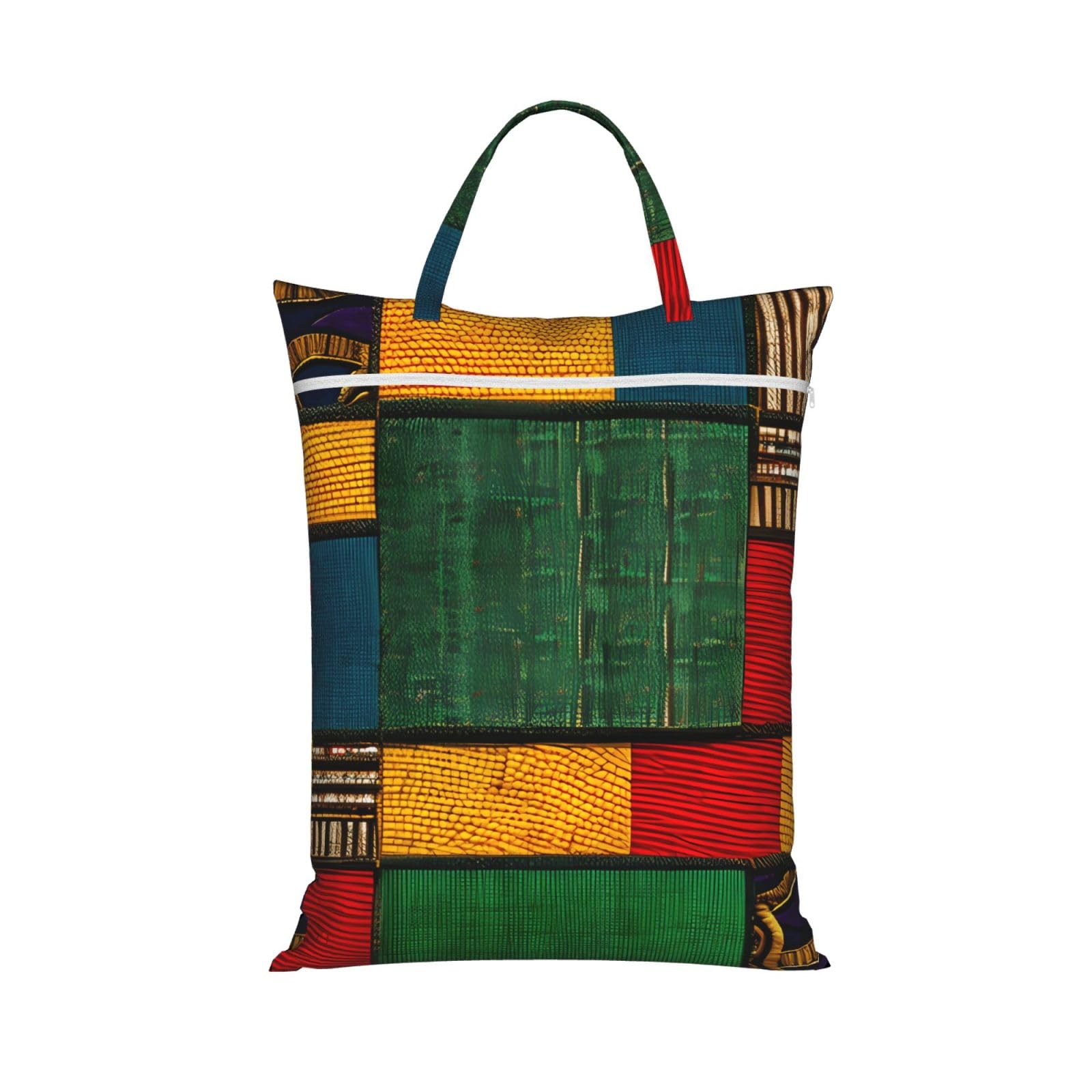 Pphgut 1 Pc African Style Patchwork Print Travel Laundry Bag Portable Dirt Clothes Bags Daily Hiking Camping Vacation