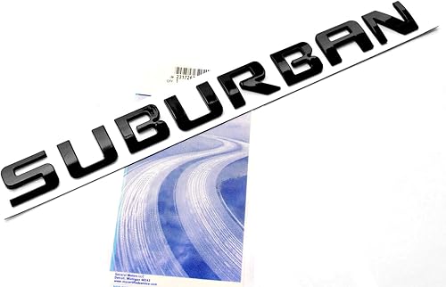 Miniatura 2 de Yoaoo Paquete de 3 emblemas de placa de identificación suburbana de color negro, compatibles con Suburban Glossy Shiny