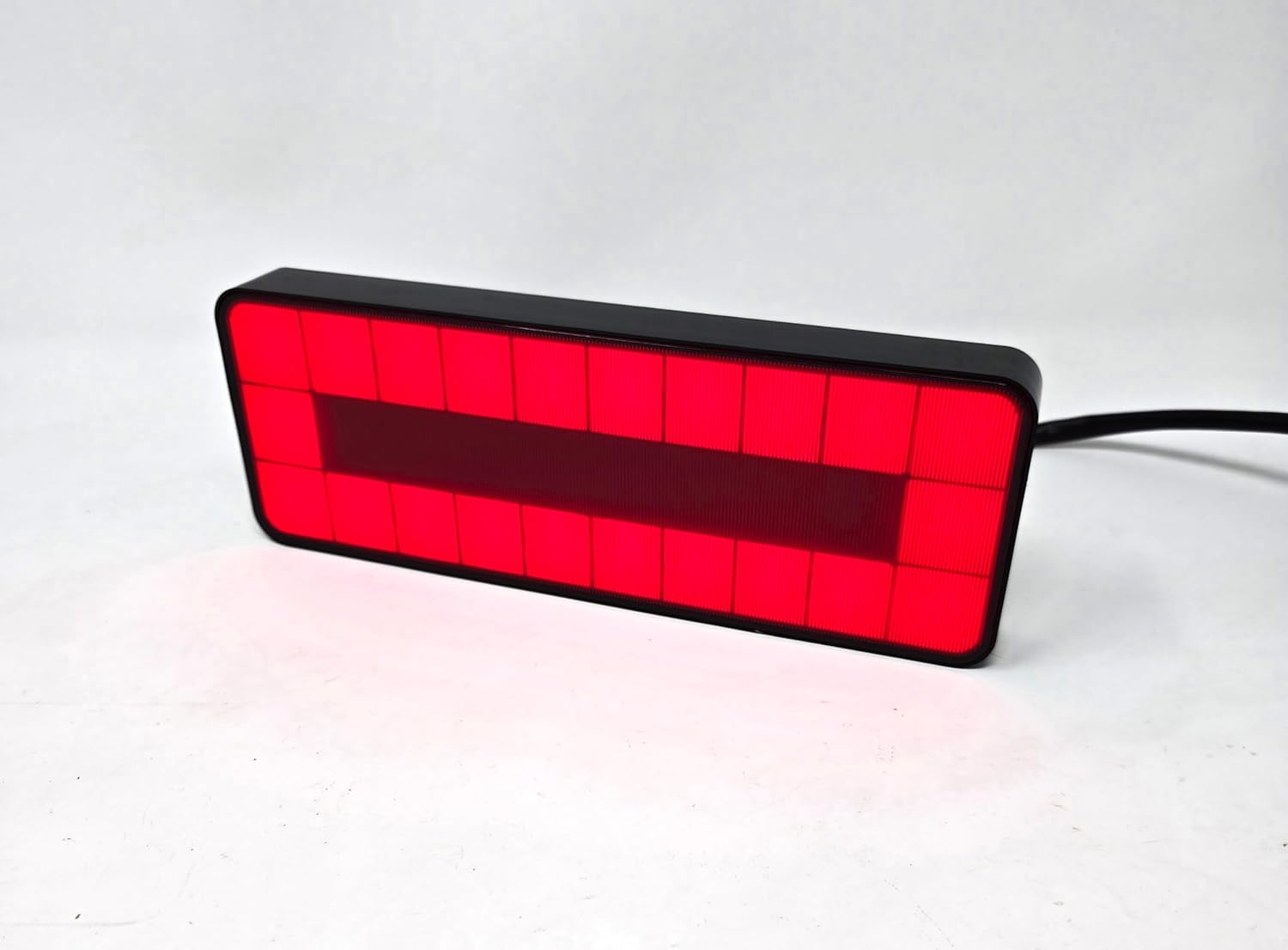 2" Receiver Tow Hitch Brake Reverse Sequential Signal Light Cover Red Reflector Small Square Pixel Bright LED RV SUV Van Truck Rectangler with Plug
