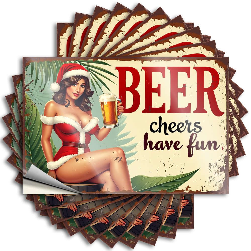 Beer, Cheers Have Fun! Bookish Funny House Decor - Stickers Garage Removable Vinyl Decal(8X12CM)