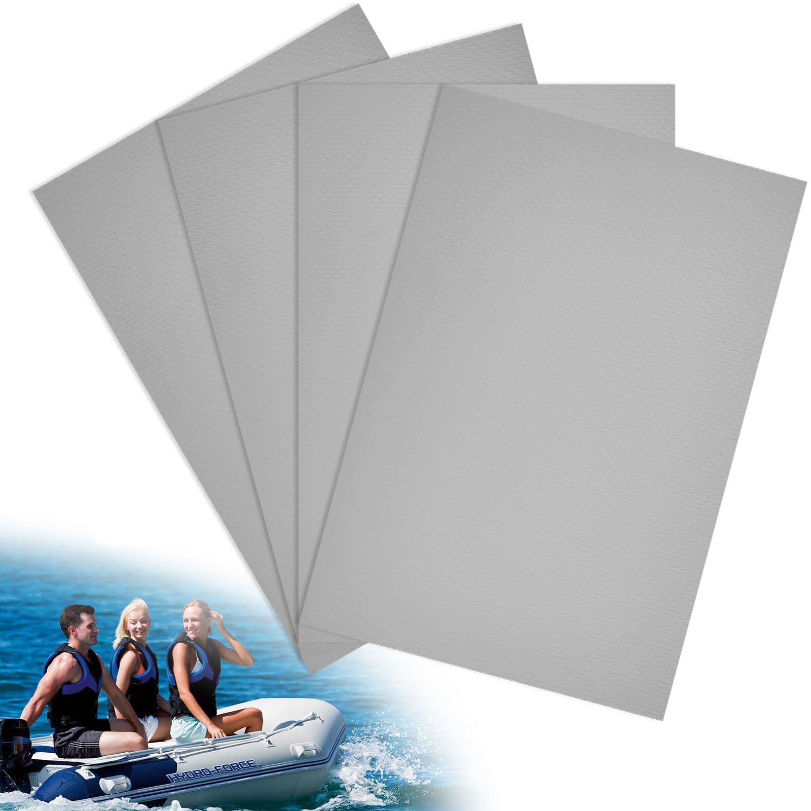 Schlauchboot Reparaturset, 4pcs PVC Kajak Reparatur Patches,Wasserdichtes SUP Flickzeug Set für Kanu, Kajak, Schlauchboot