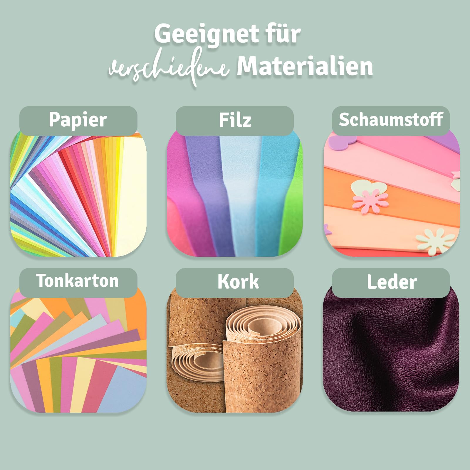 Vaessen Creative Papierschneider Mit Falzbrett 15x30,5cm, Mintgrün, für Scrapbooking und Karten Basteln