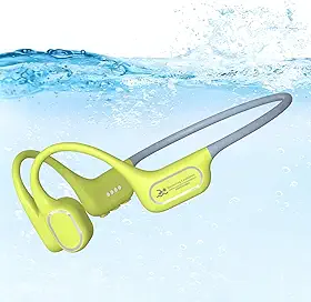 Fones de ouvido de natação de condução óssea de silicone líquido macio debaixo d'água, IPX8 à prova d'água, fone de ouvido aberto para natação com silicone amigo da pele/fones de ouvido 32G MP3-Player