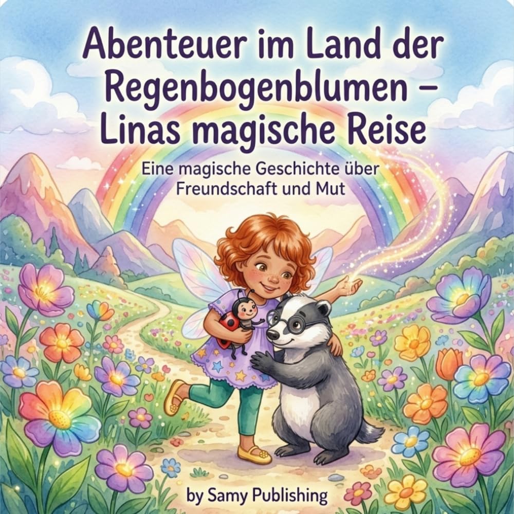 Abenteuer im Land der Regenbogenblumen: Ein Kinderbuch über Freundschaft, Mut und Magie – Zauberhafte Gute-Nacht-Geschichte zum Vorlesen ab 3 Jahren