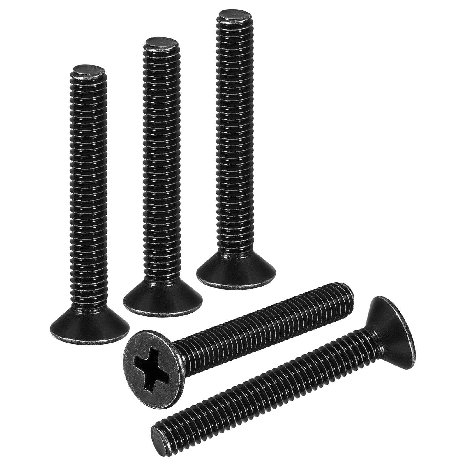 DTGN M4-0.7x30 Flat Head Countersunk Machine Screws - 25pcs - Good for Furniture and Machinery - 304 Stainless Steel Phillips Machine Screws Bolts - Black Oxide Finish โ image 1