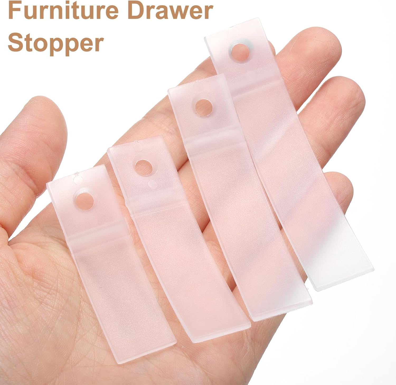 Non-Slip Drawer Latches, 24 Pcs Clear PVC Drawer Latches with Screws for Furniture Dresser, Side Drawers, Bottom Repair Tool (2.76" x 0.63" x 0.08")