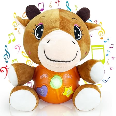 Amazon Co Jp Ynanimery ぬいぐるみ オルゴール 寝かしつけ おもちゃ 子供 おもちゃ 癒し 睡眠誘導 子守唄 音楽 オルゴール 寝かしつけ おもちゃ 赤ちゃん おもちゃ 出産祝い ホワイトノイズ 誕生日 プレゼント 贈り物 お祝い クリスマス うし おもちゃ