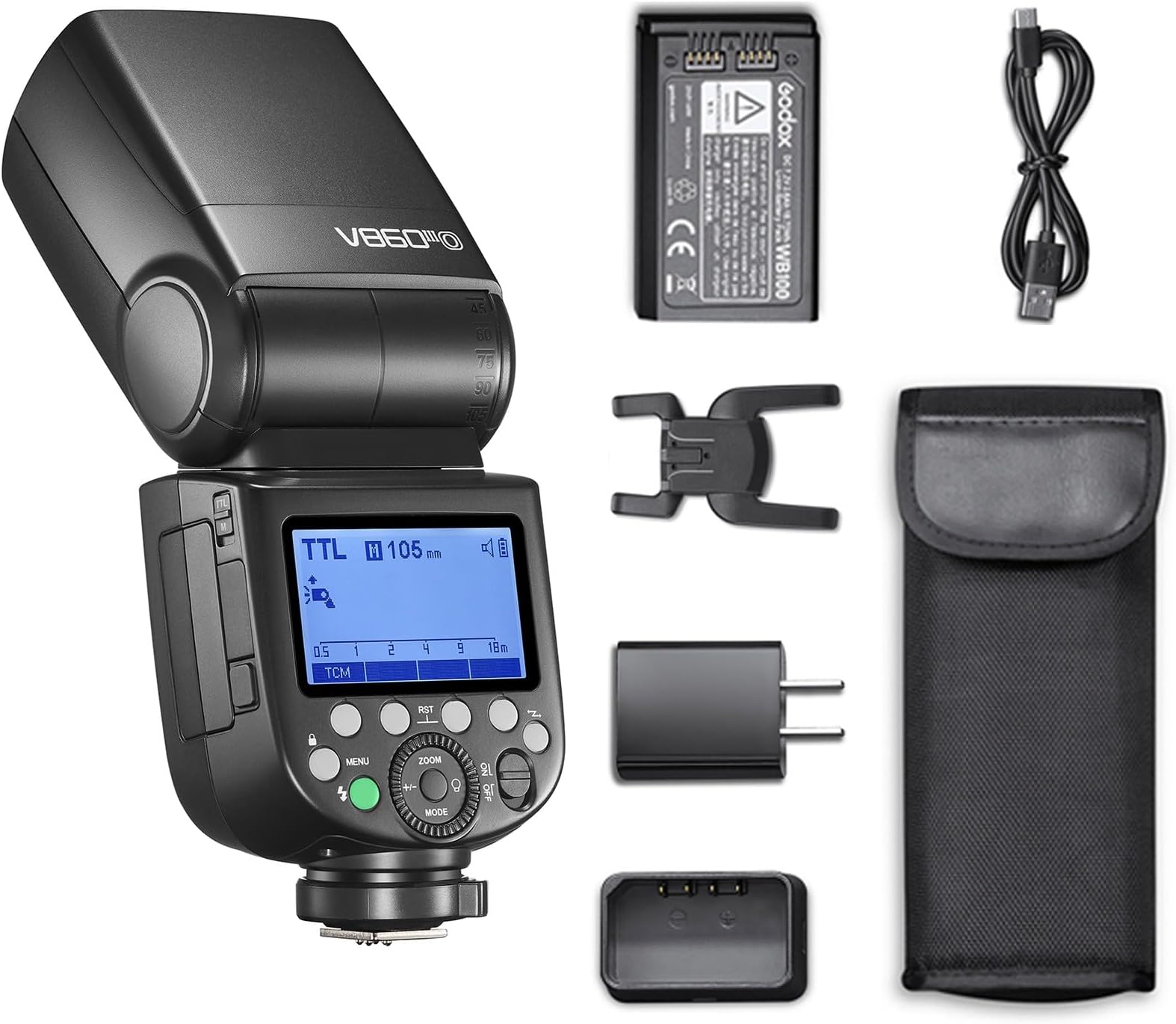 Godox V860III-O Flash for Olympus Camera Flash Speedlite 7.2V/2600mAh Lithium Battery, GN60 2.4G Wireless HSS 1/8000 1.5s Recycle Time 10 Levels LED Modeling Light for Olympus/Panasonic Cameras