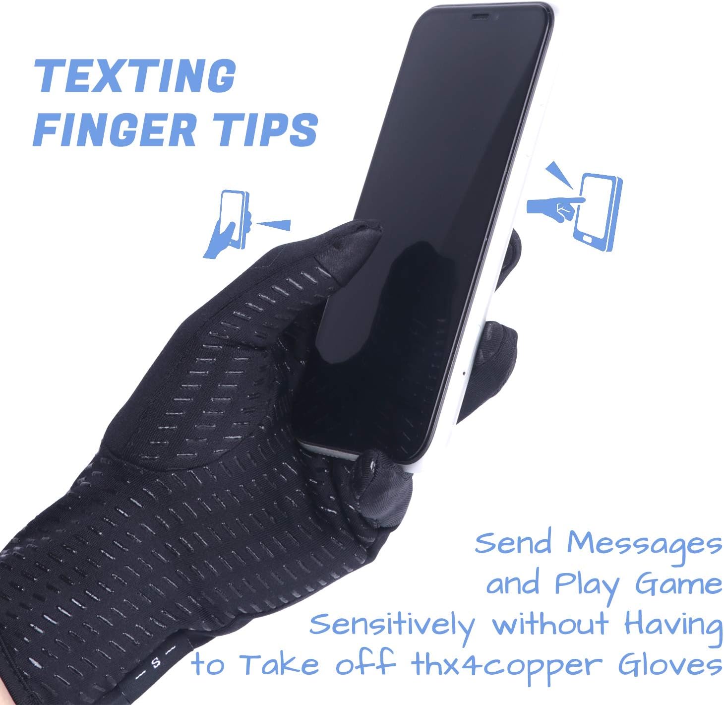 THX4COPPER Infused Compression Arthritis Glove,Carpal Tunnel, Typing, Support