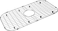 SereneValley NLW2614C Sink Protector Grid 26-1/16" x 14-1/16", Centered Drain, 3-1/2" Corner Radius, Premium 304 Stainless Steel