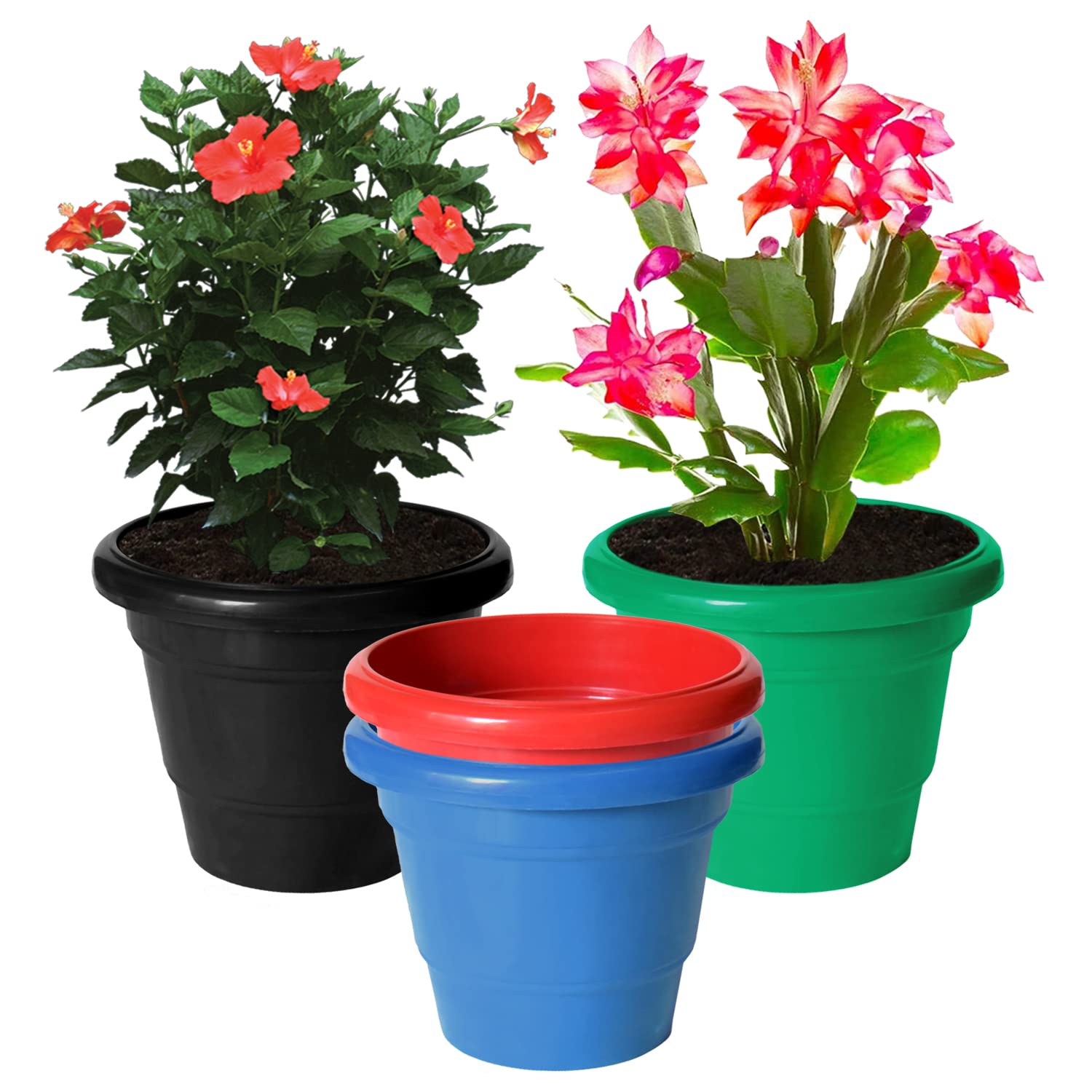 See full amazon price history chart for Kuber Industries Solid 2 Layered Plastic Flower Pot|Gamla|Flower Pots for Garden Nursery,Home D cor,8"x 6",Pack of 4 (Multicolor) Kuber Industries Solid 2 Layered Plastic Flower Pot|Gamla|Flower Pots for Garden Nursery,Home D cor,8"x 6",Pack of 4 (Multicolor) (B0B68R6MJP) Amazon Price History, Amazon Price Tracker