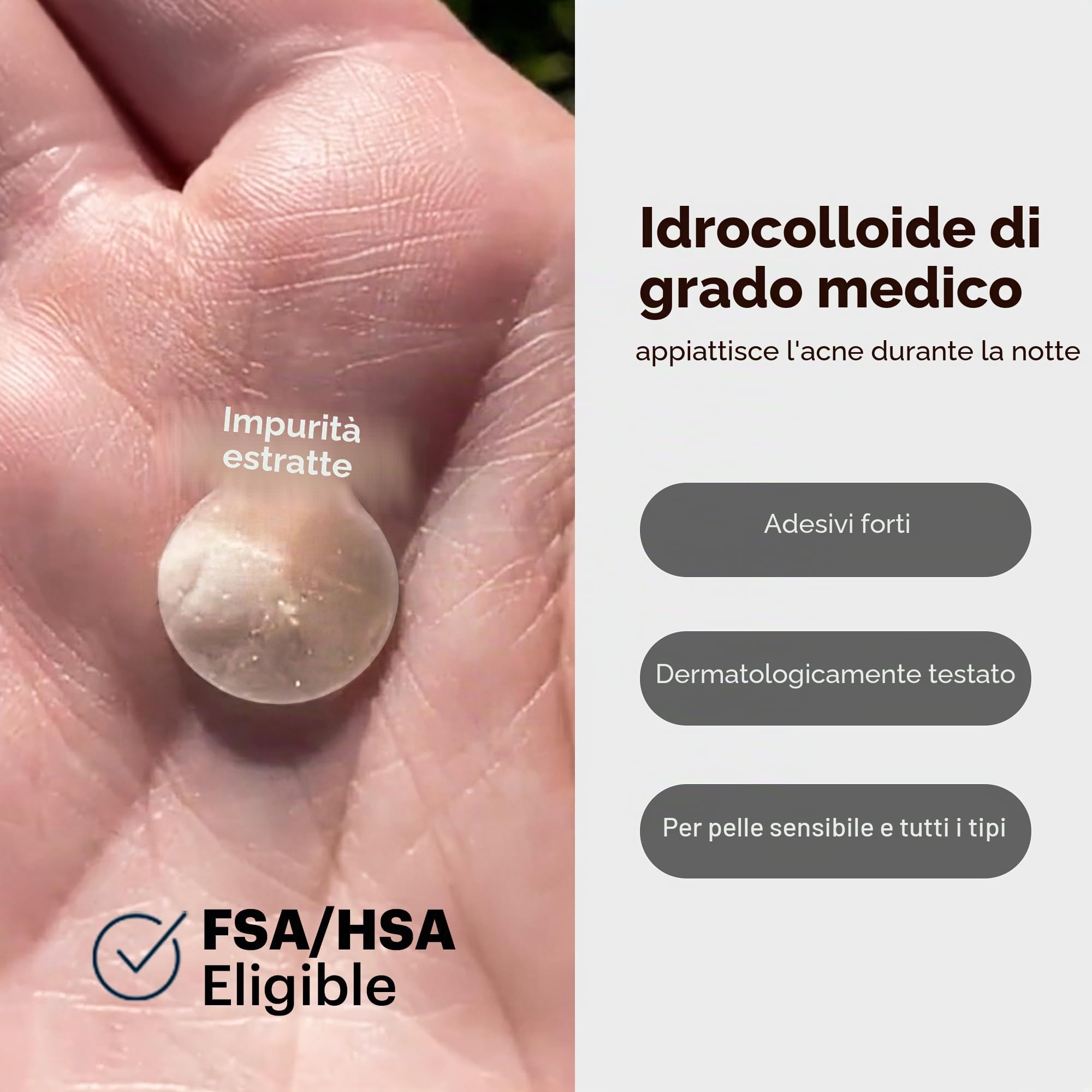 AVARELLE Pimple Patches: Cerotti brufoli viso Hydrocolloidali con Olio di Tea Tree, Anti-acne, Vegan e Cruelty-free, ideali per trattamento mirato di brufoli e imperfezioni, skincare coreana