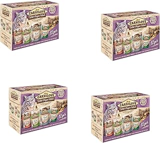 Carnilove Katze Multipack Wild Origins Fillets | 4er Pack | 4 x 12 x 85 g | Vollwertiges Alleinfuttermittel für Katzen | Genuss aus Vier Sorten | Mit 85% Wildfleisch-Anteil product image
