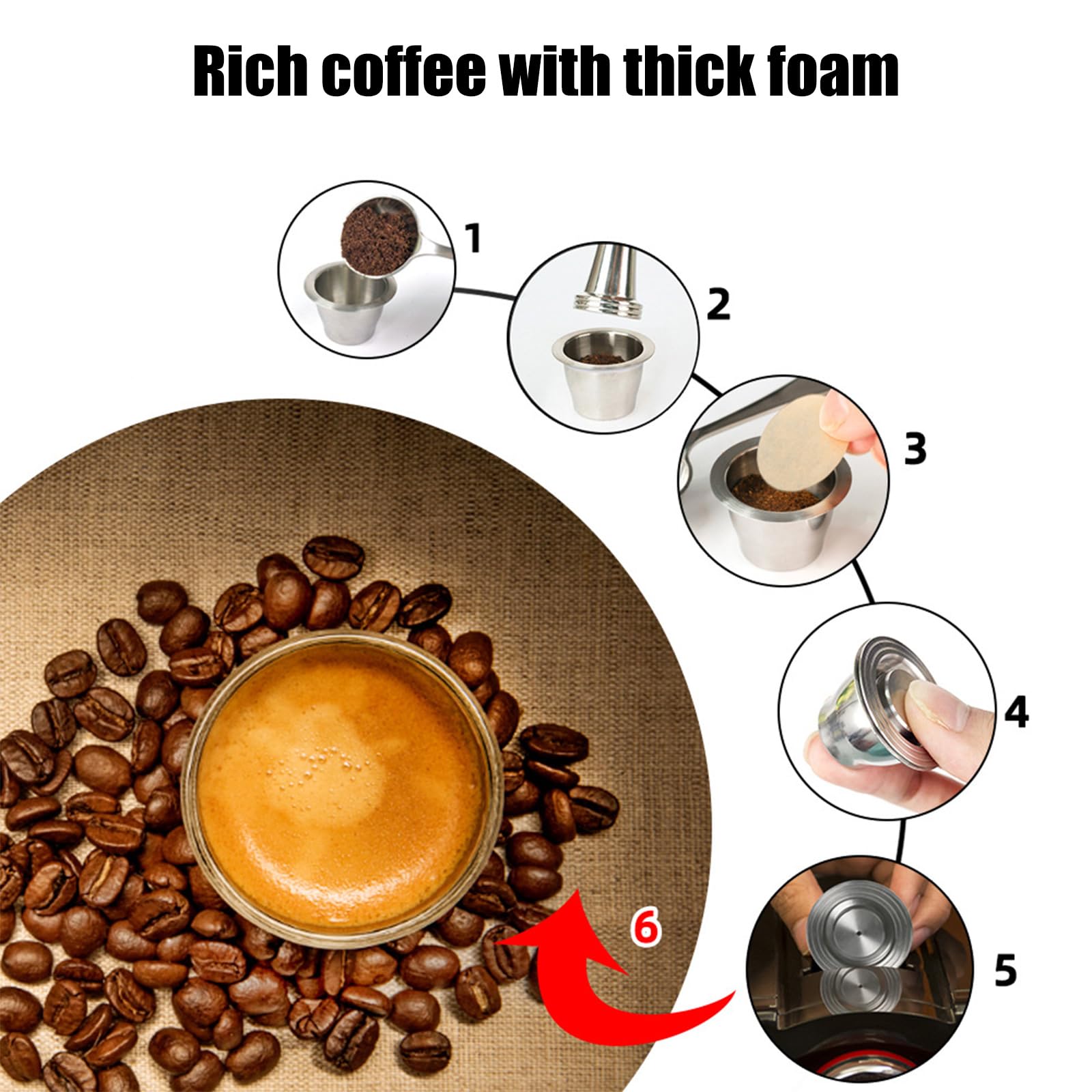 Juego de tazas de café profesionales pequeñas con hojas de filtro, textura de acero inoxidable, adecuado para resultados perfectos de preparación, filtro de café de acero inoxidable