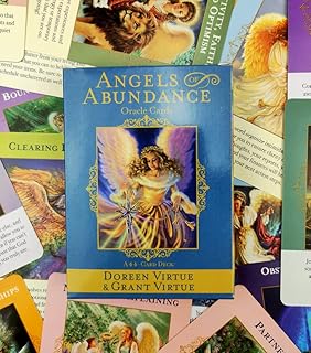 OCDSLYGB Tarot Cards,Angels of Abundance Oracle Cards 44 Cards Exquisite,Tarot Cards Deck,Lightweight and Easy To Carry for Tarot lover Beginners, TDD5074