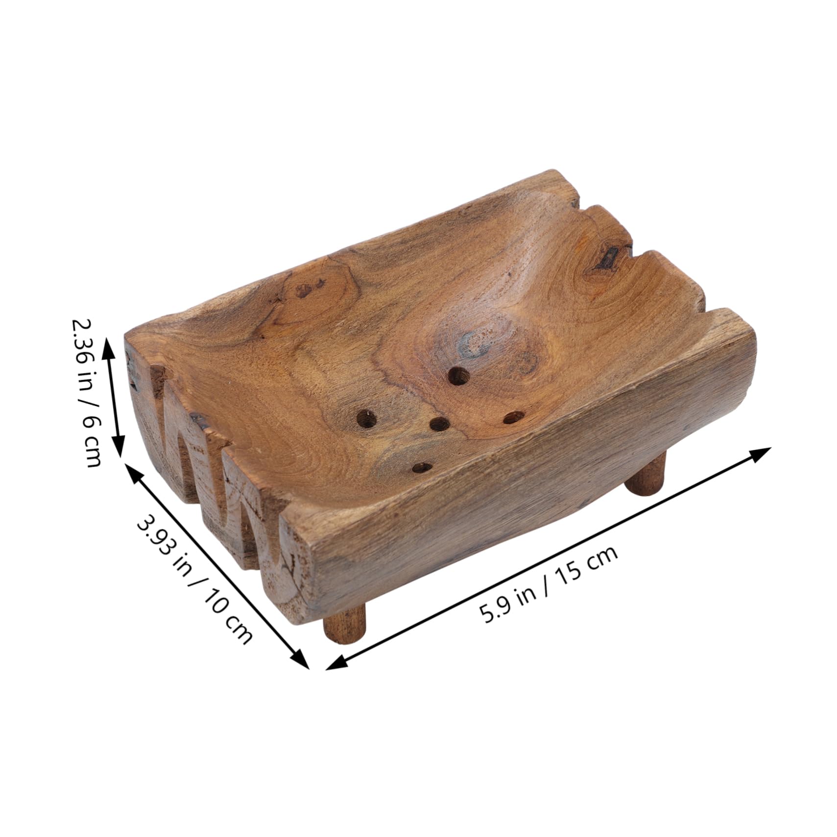 Happyyami Jabonera de Madera Pequeña Diseño Natural Mantiene el Jabón Limpio y Previene la Proliferación de Sustancias Dañinas para Baño