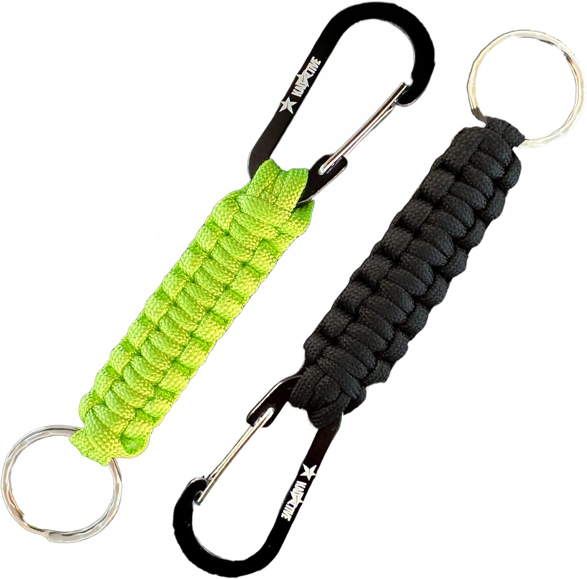 Paracord keyring with a snap hook (2 pieces), for camping and outdoor use