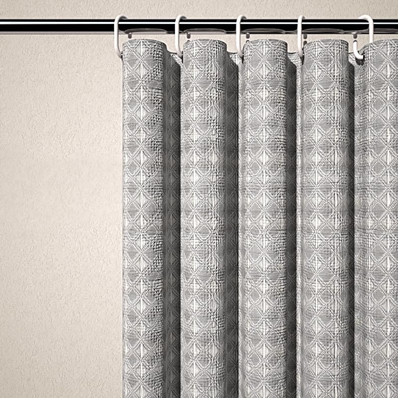 KIZAMI Rideau de Douche en Polyester 300 × 200 cm, Rideau de Douche imperméable, Rideau de Douche de Poids élevé, utilisé pour la décoration de Salle de Bain d'hôtel à la Maison Rideau de