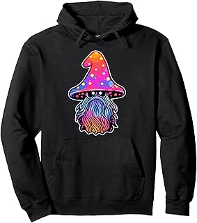 Psychedelic Wizard Forest Mushroom Art Trippy EDM Rave Pullover Hoodie