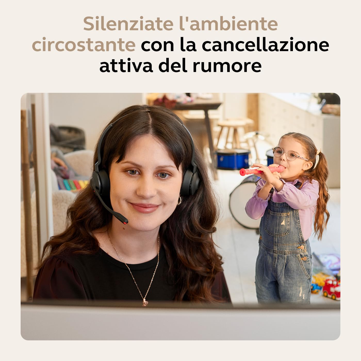 Jabra Evolve2 55 Cuffie Wireless Stereo con tecnologia Jabra Air Comfort, USB-A dongle, Tutte le piattaforme, Stereo, Senza Supporto