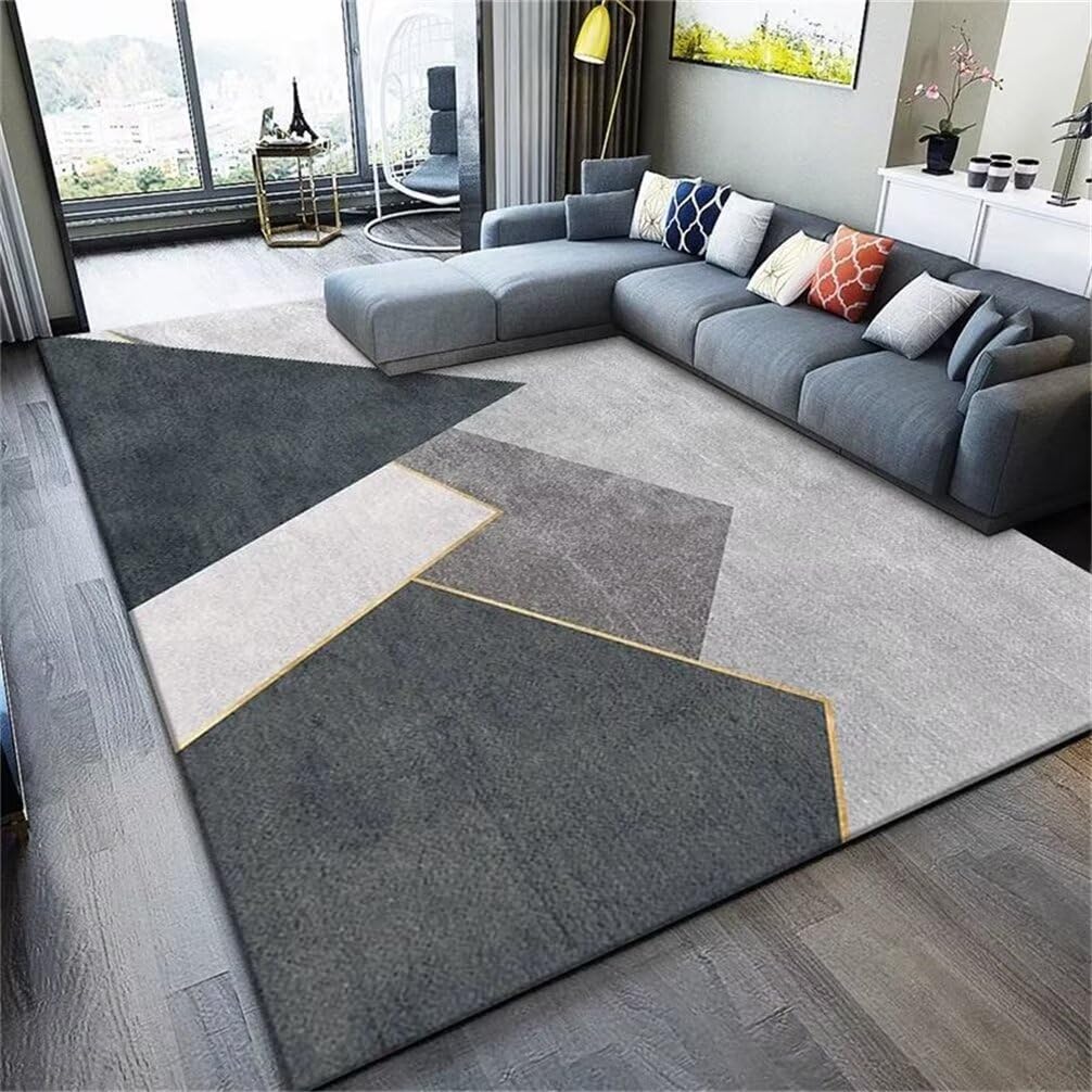 Tapis salon moderne bleu gris pour créer un coin lecture chaleureux