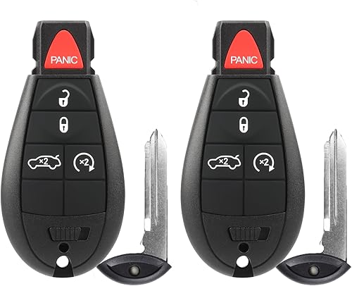 NPAUTO Llavero Fobik de repuesto para Dodge Challenger 2008-2014, Durango, Charger, Chrysler 300, Jeep Grand Cherokee Truck entrada sin llave con