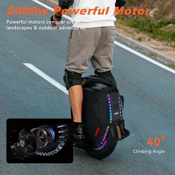 KINGSONG 16XPRO Electric Unicycle, 37 MPH Top Speed, 89 miles Long Range & 4600W Peak Motor, UL2272 Certified Smart Electric Monowheel for Self-Balancing Unicycle for Adults Teens Commuting (Black)
