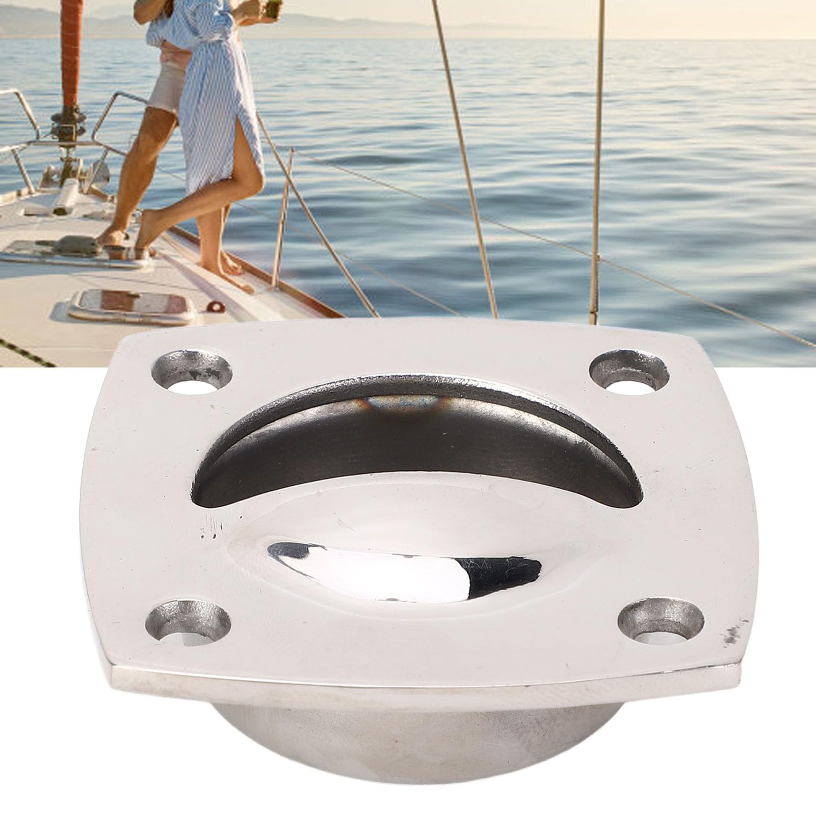 Bestgle 2 PACKS Loquet de Plancher de Bateau Poignée de Traction à Anneau en Acier Inoxydable Trappe de Pont Pour Bateau Dériveur Yacht Etc Accessoires Marins 62x44MM Bestgle 2 PACKS Loquet de Plancher de Bateau Poignée de Traction à Anneau en Acier Inoxydable Trappe de Pont Pour Bateau Dériveur Yacht Etc Accessoires Marins 62x44MM