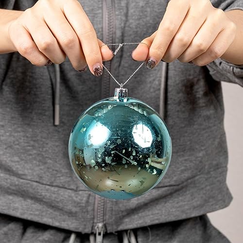 Miniatura 158 de XmasExp Juego de 24 mini esferas de Navidad inastillables para bolas de árbol de Navidad de 1.181 in/1.18 pulgadas (oro rosa)