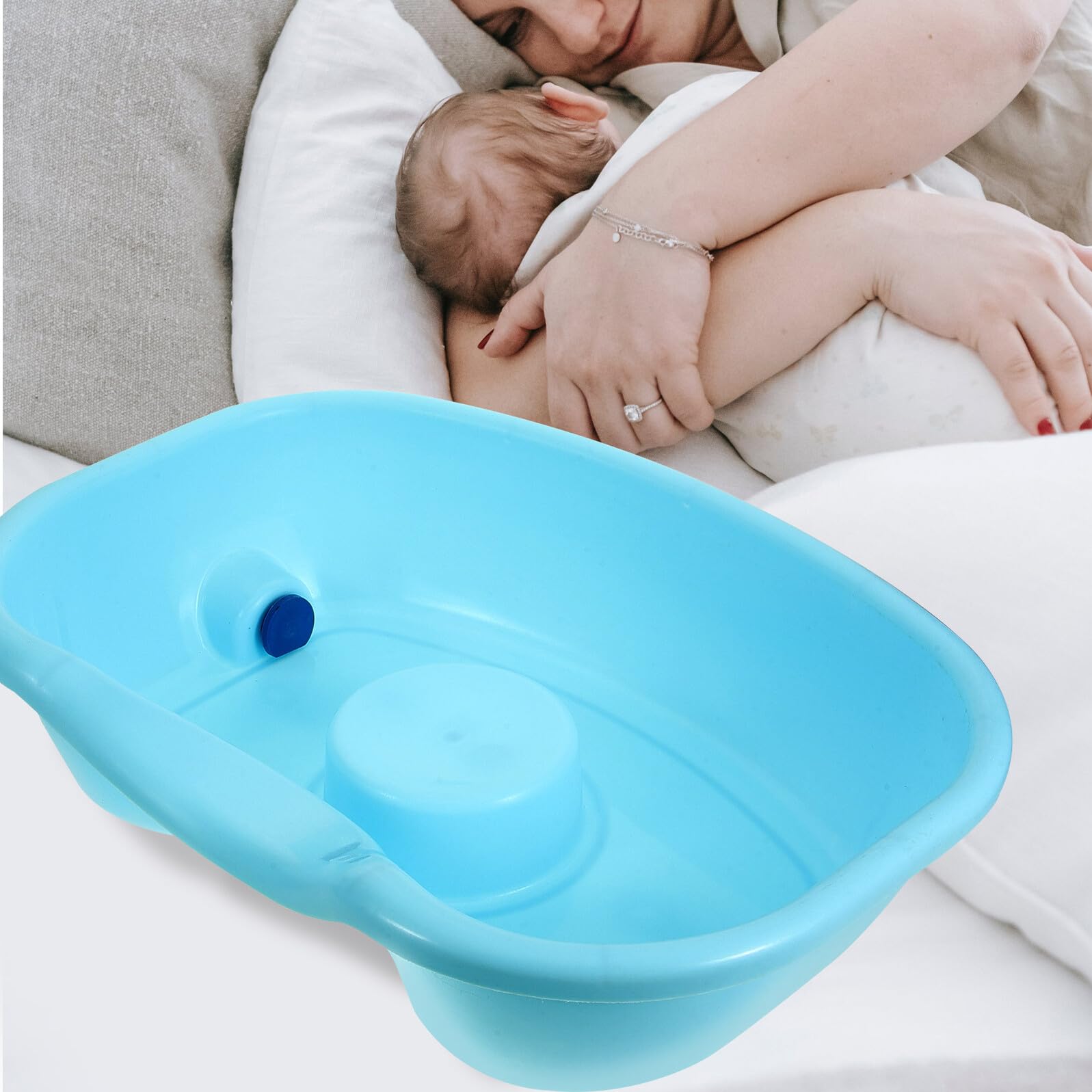 POPETPOP Bacinella per Lavare i Capelli in Plastica per Adulti e Ragazzi, Lavatesta da Appoggio Adatto a Spalle e Collo, Set 1 Pezzo per Utilizzo Domestico e Anziani