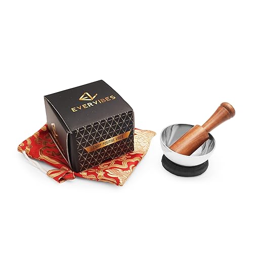 Miniatura 9 de Singing Bowls SetMeditation Sound Bowl for Energy Healing, Mindfulness, Yoga, Chakra Balancing- Unique Handcrafted Tibetan Humming Bowl with Mallet,