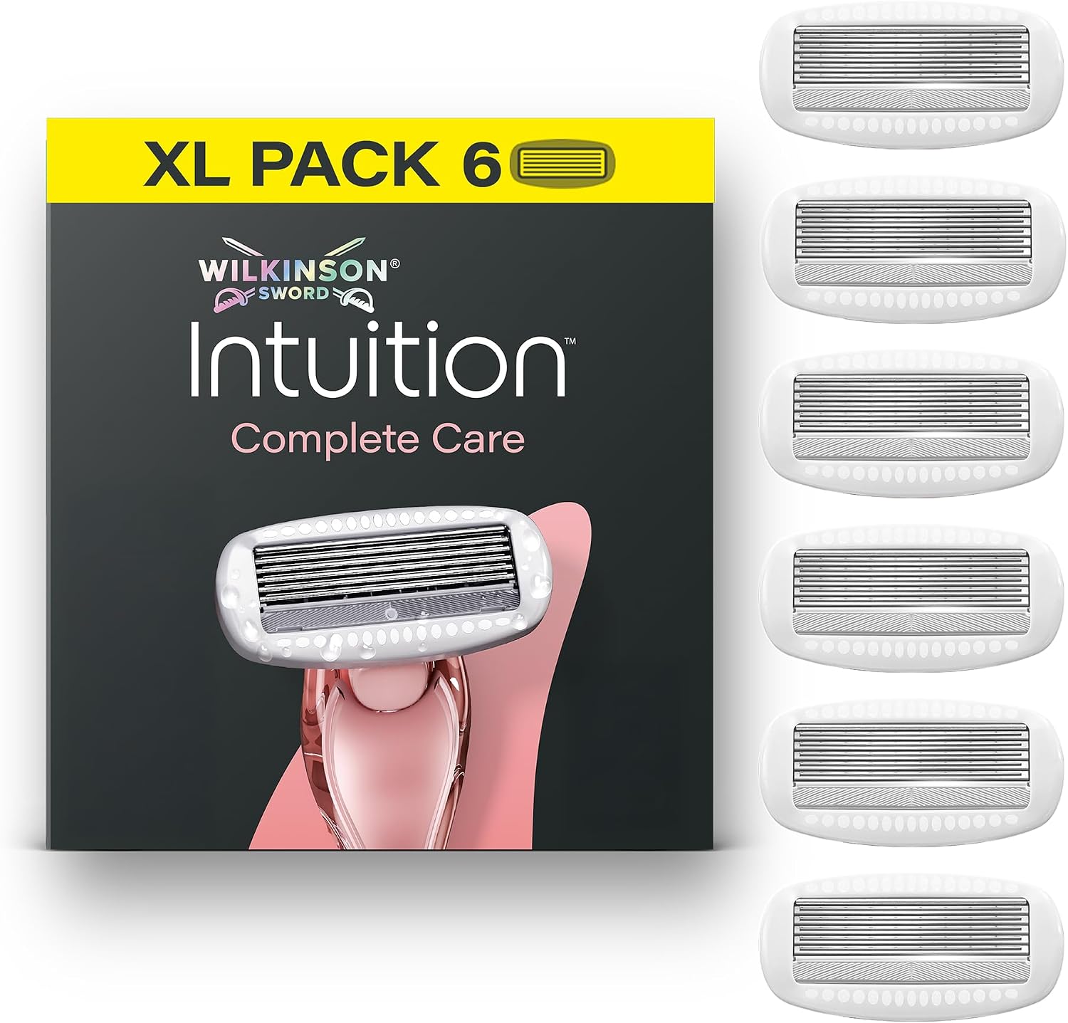 Wilkinson Sword Intuition Complete Care maszynka do golenia dla kobiet, serum Hydra-Boost, 6 wkładów do golenia dla kobiet