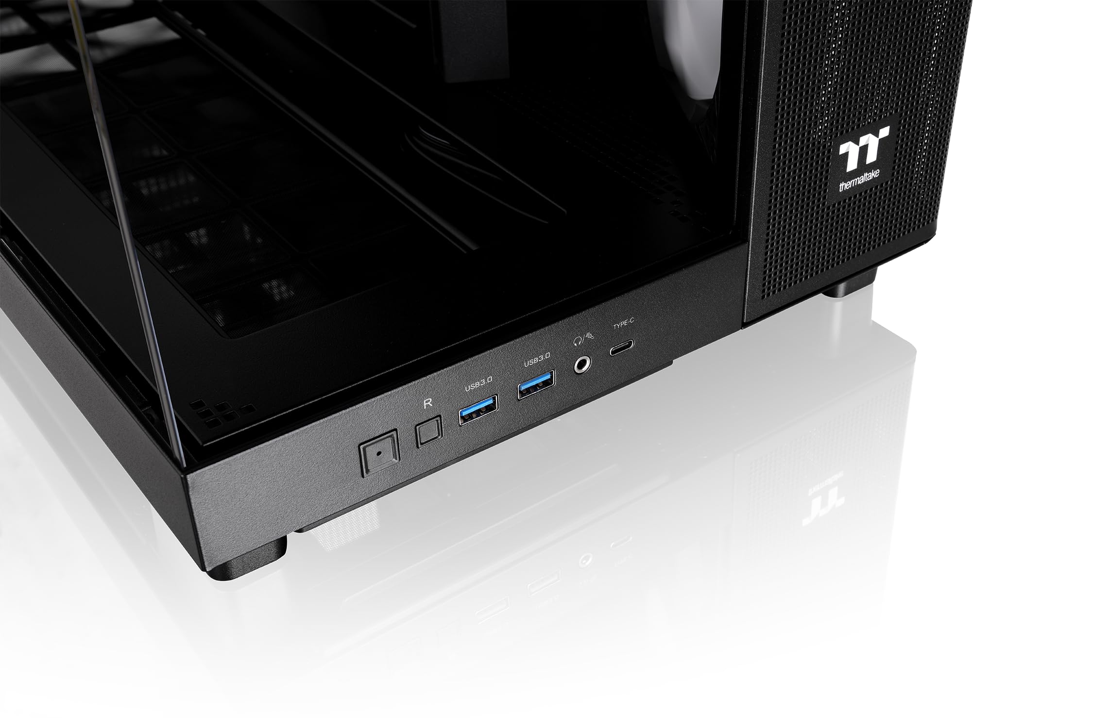 Thermaltake View 380 XL TG ARGB | Mid Tower PC‑Gehäuse | 4‑mm Tempered Glass | E‑ATX & XL‑Mainboard Support | USB‑C Front I/O | 360‑mm Radiator Support | High‑Airflow Design | Black